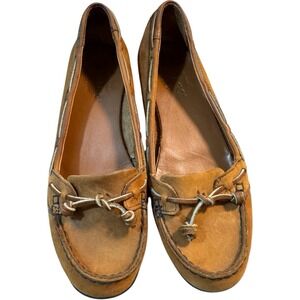 Sebago Felucca Lace B66861 Women Brown Suede Moc‎ Shoe Size 9.5M Pre Owned